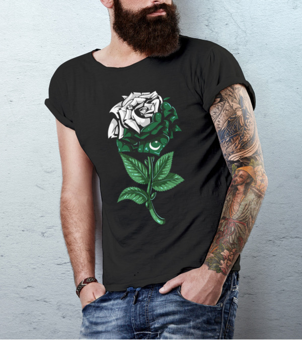 Pakistan Flag Rose T-Shirt