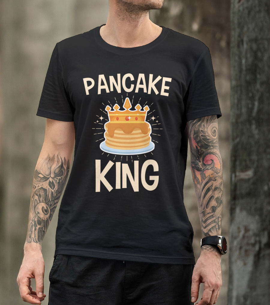 Pancake King Breakfast Stack Crown T-Shirt