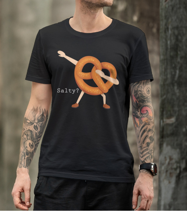 Salty Dabbing Pretzel Funny Foodie Baker T-Shirt