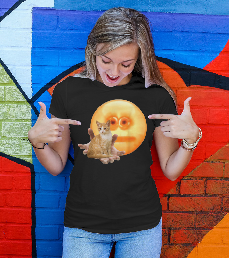 Screen Reaching Emoji Cat Meme Dank T-Shirt