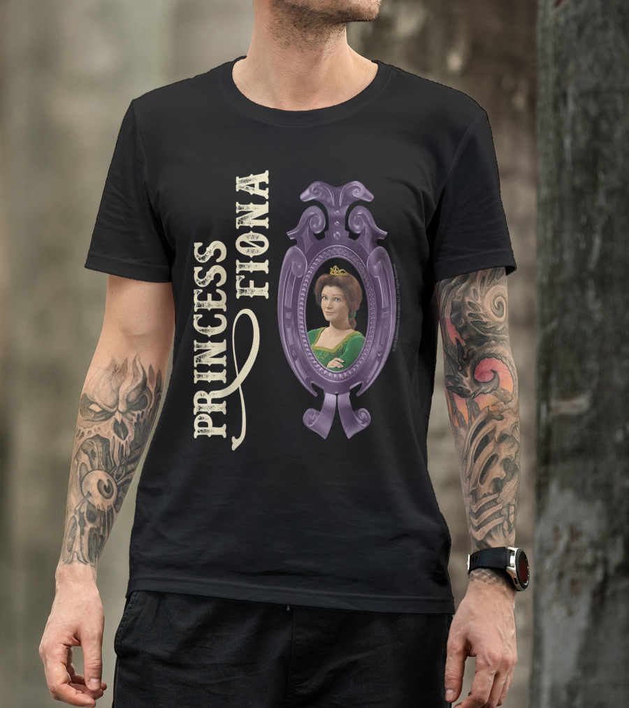 Shrek Princess Fiona In Purple Mirror Reflection T-Shirt