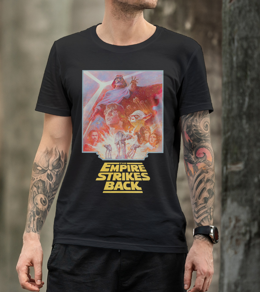 Star Wars The Empire Strikes Back Darth Vader Luke Skywalker Yoda AT-AT Walkers T-Shirt