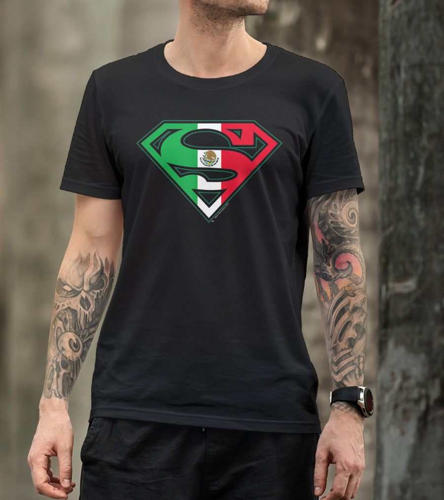 Superman Mexican Flag Emblem T-Shirt