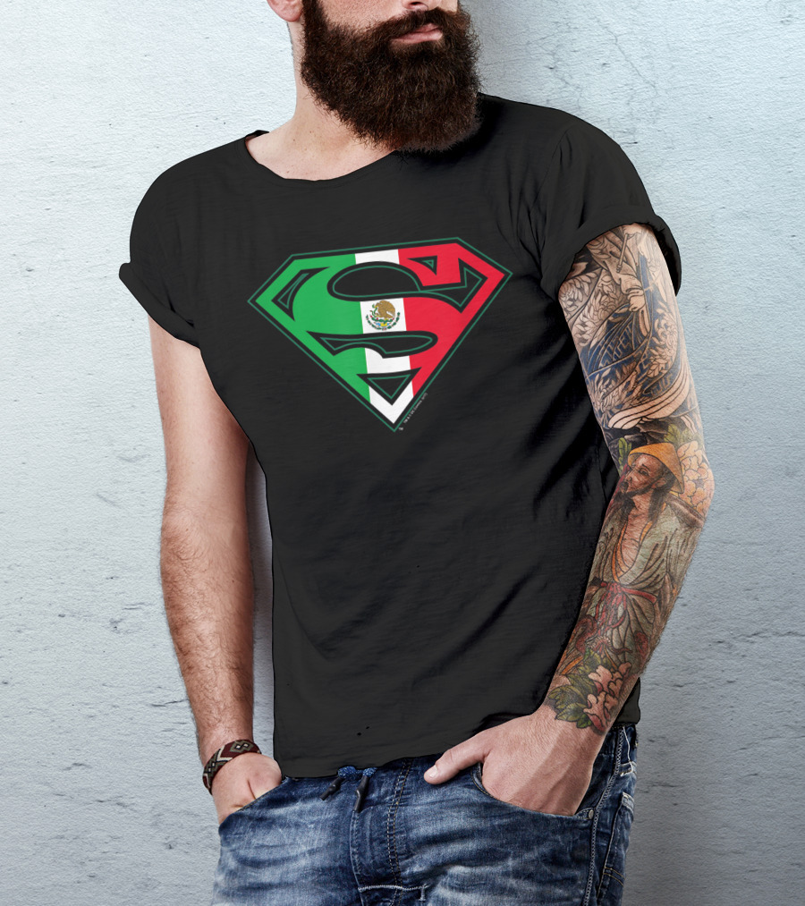 Superman Mexican Flag Emblem T-Shirt