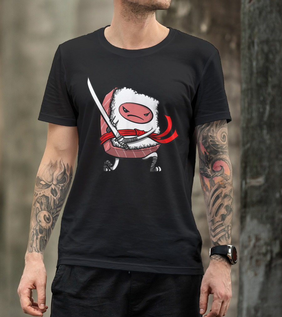 Kawaii Samurai Sushi Ninja Japanese Food T-Shirt