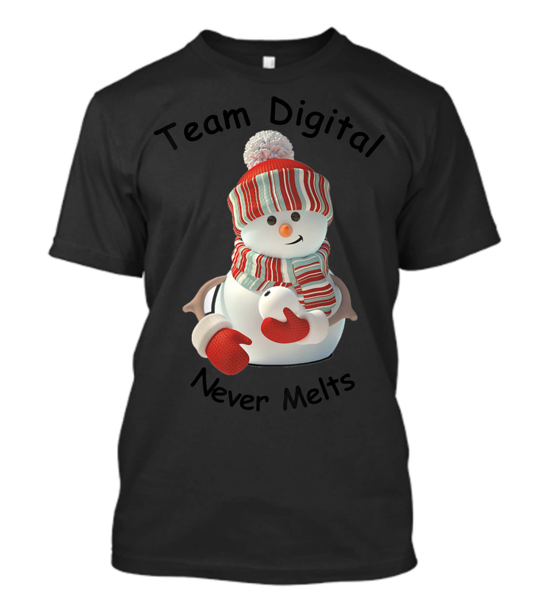 Team Digital Snowman Never Melts T-Shirt