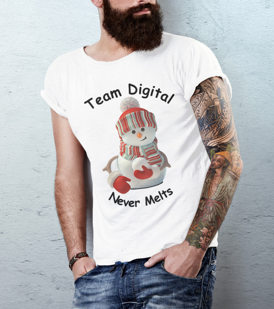 Team Digital Snowman Never Melts T-Shirt