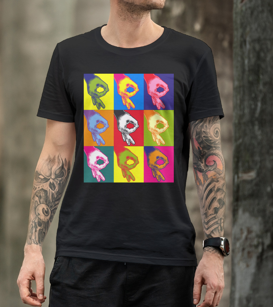 The Circle Game X9 Pop Art Style Hands Multicolor Block T-Shirt