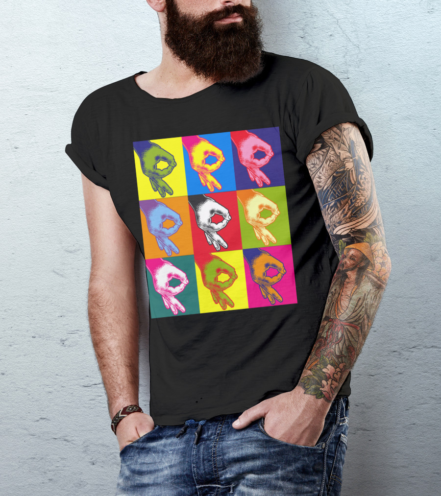 The Circle Game X9 Pop Art Style Hands Multicolor Block T-Shirt
