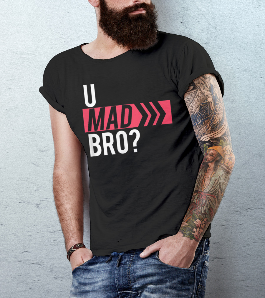 U Mad Bro Bold Red Arrows T-Shirt