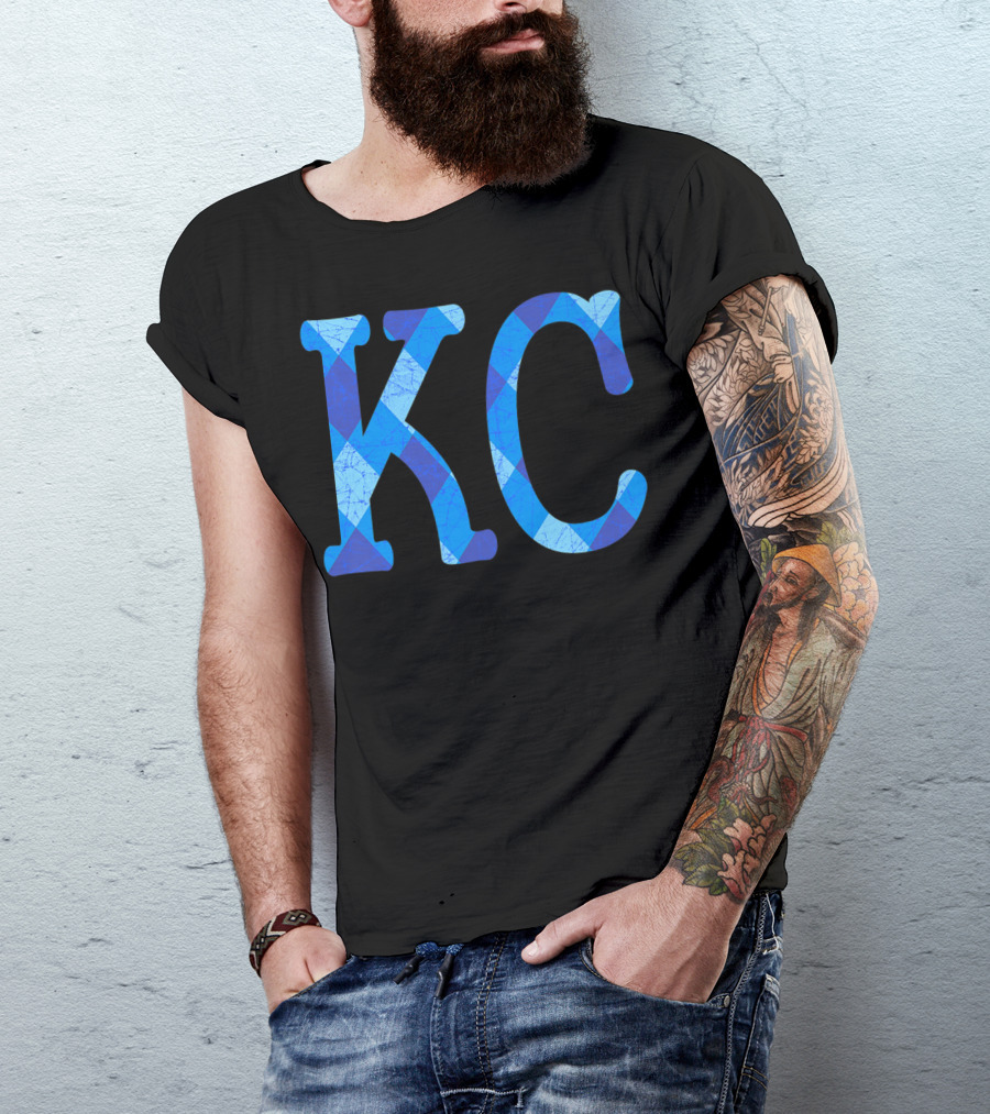 Vintage Royal Blue KC Kansas City Fan Gear T-Shirt