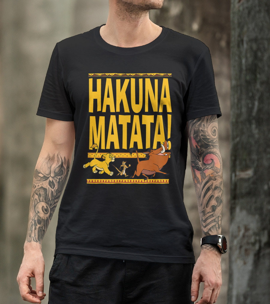 Hakuna Matata Lion King Simba Timon Pumbaa Disney Classic T-Shirt