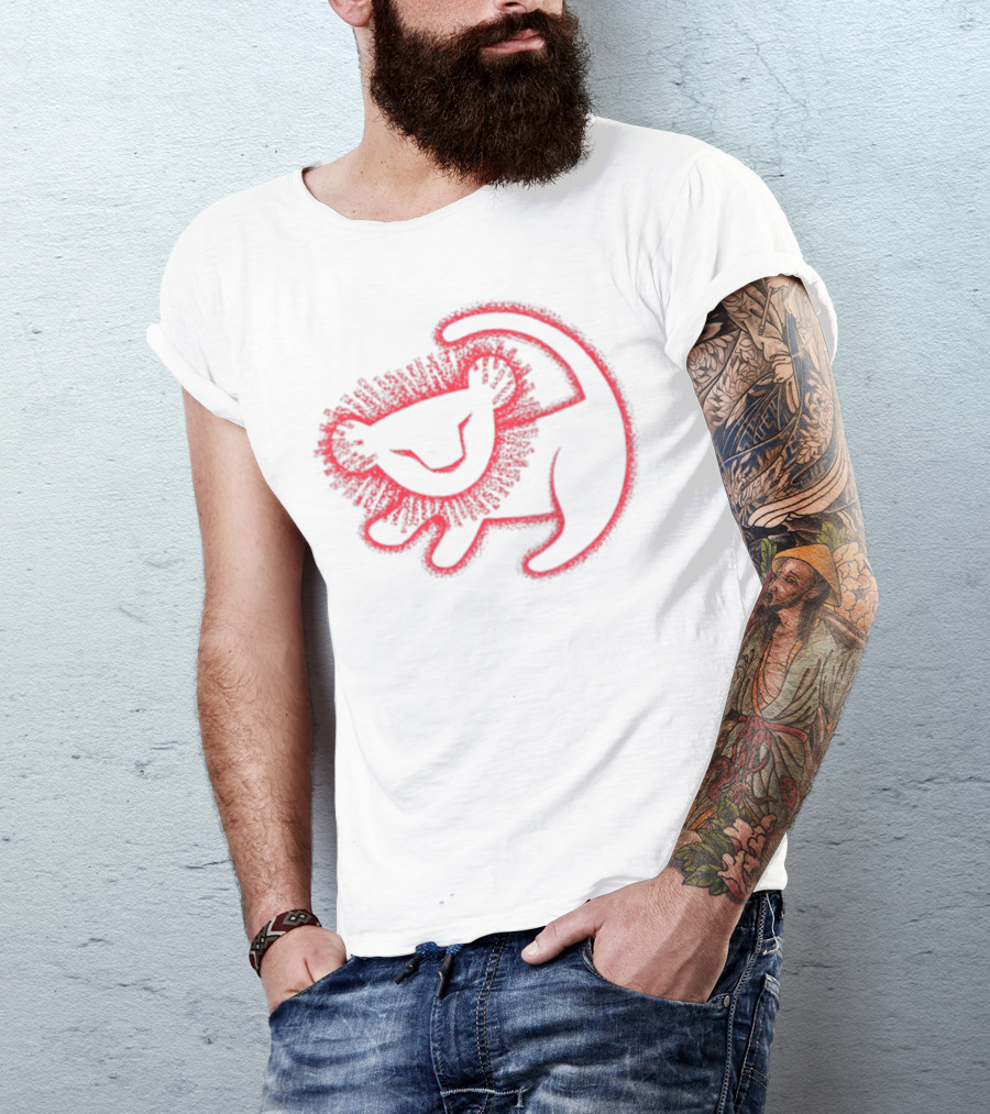 Disney Lion King Classic Simba Neon Outline T-Shirt