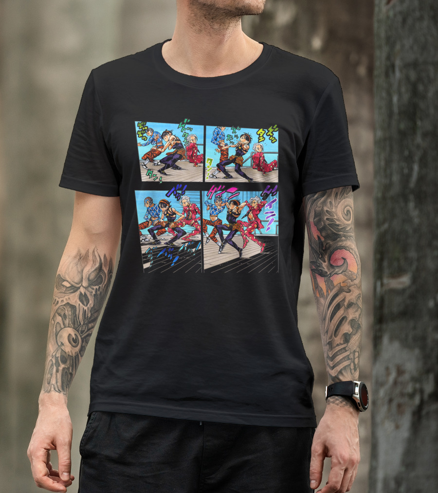 Tortures Dance Jojo's Bizarre Adventure Part Iconic Comic Panels Scene T-Shirt