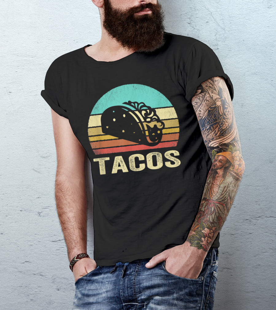 Retro Taco Vintage Sunset T-Shirt