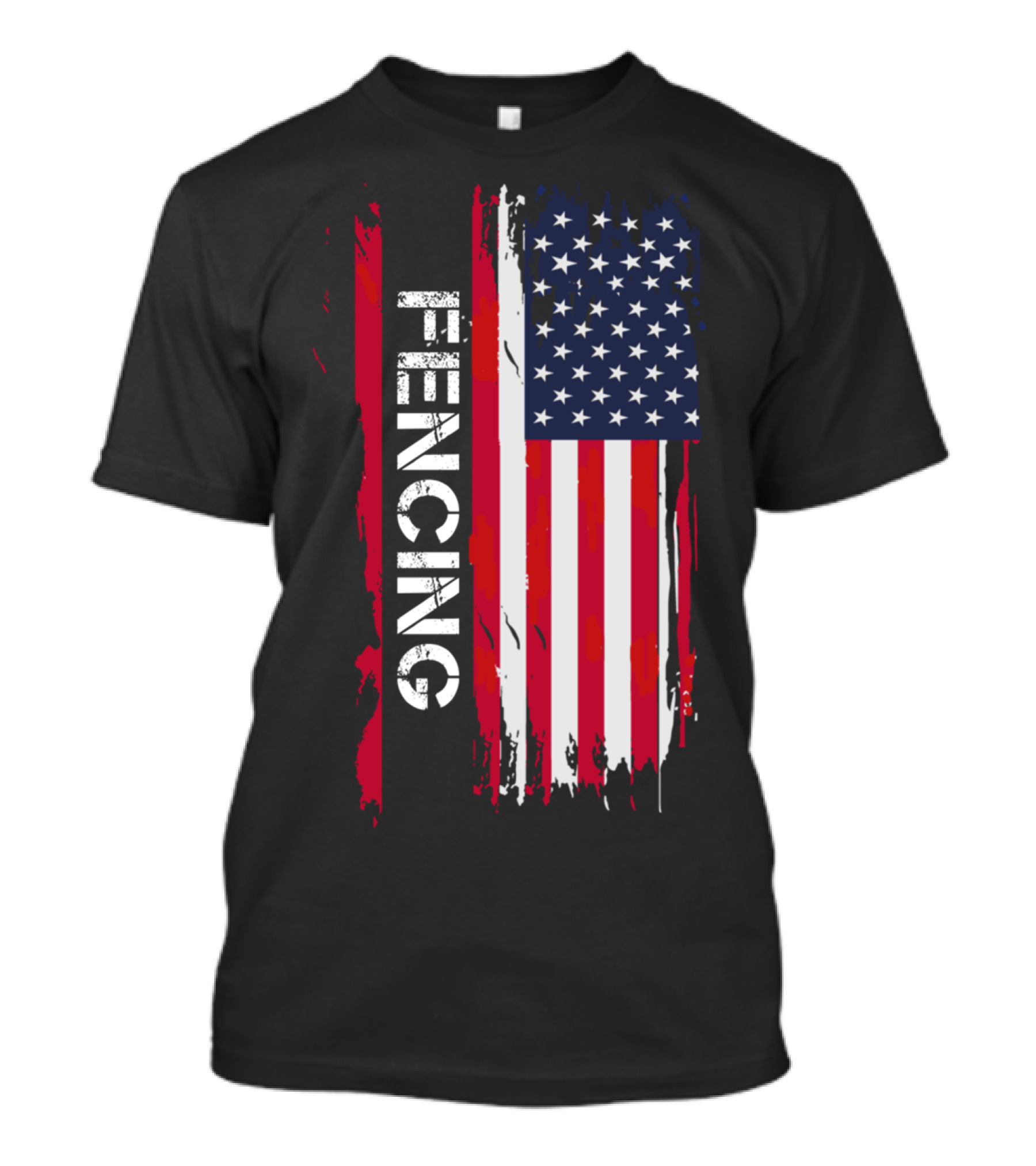 Fencing American Flag T-Shirt