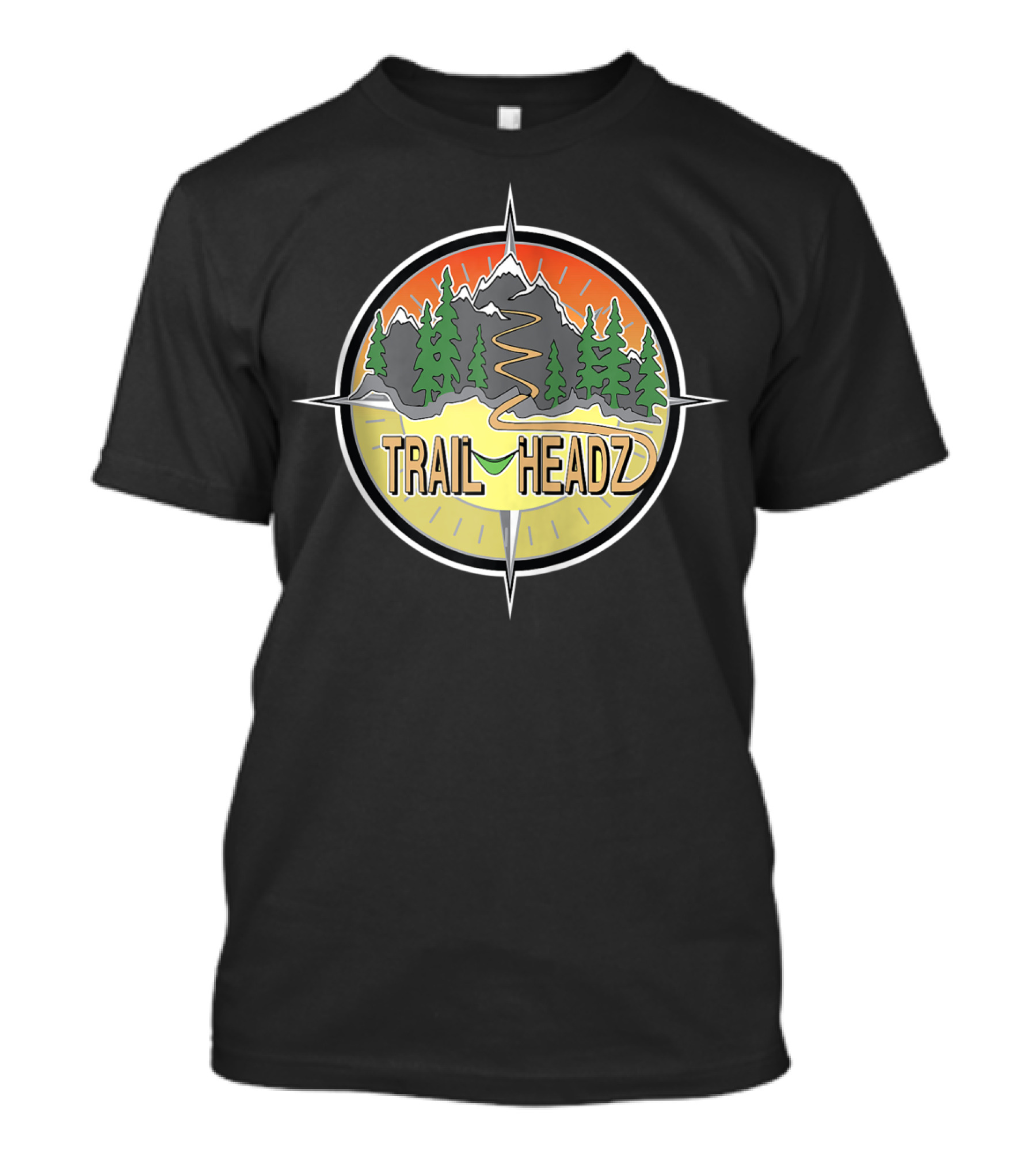 Trailheadz Hammocks Compass Mountain Adventure Scenery T-Shirt