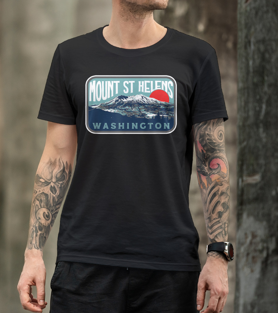Mount St Helens Washington Vintage Scenic T-Shirt