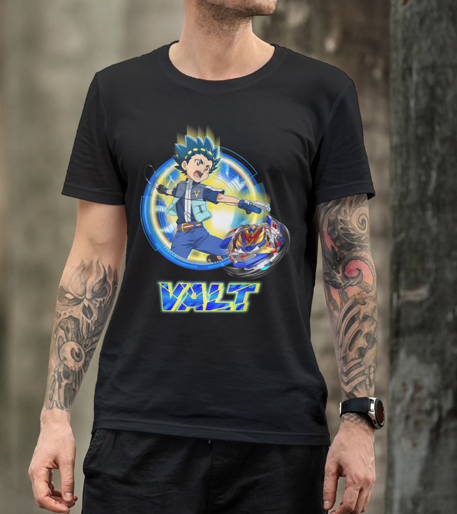 Beyblade Burst Turbo Valt With Spinning Beyblade T-Shirt