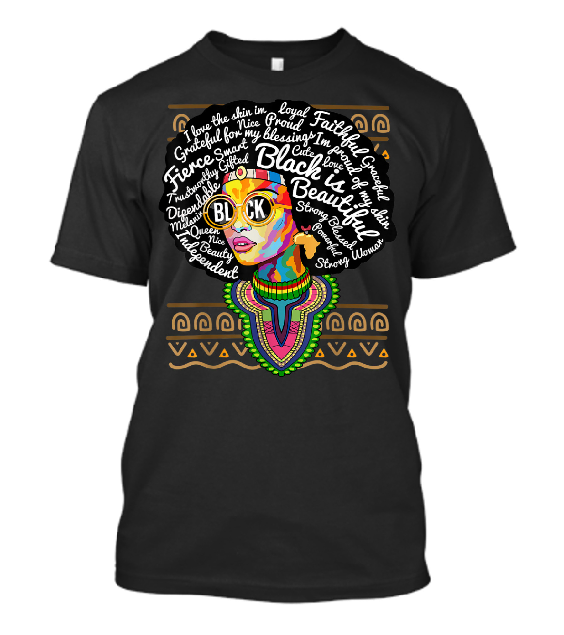 Black History Melanin Afro Woman Black Is Beautiful Fierce Independent Queen T-Shirt