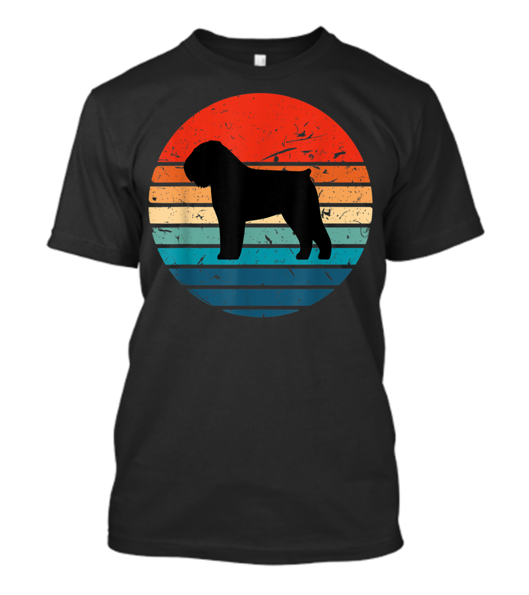 Bouvier Des Flandres Retro Sunset 70s Vintage T-Shirt