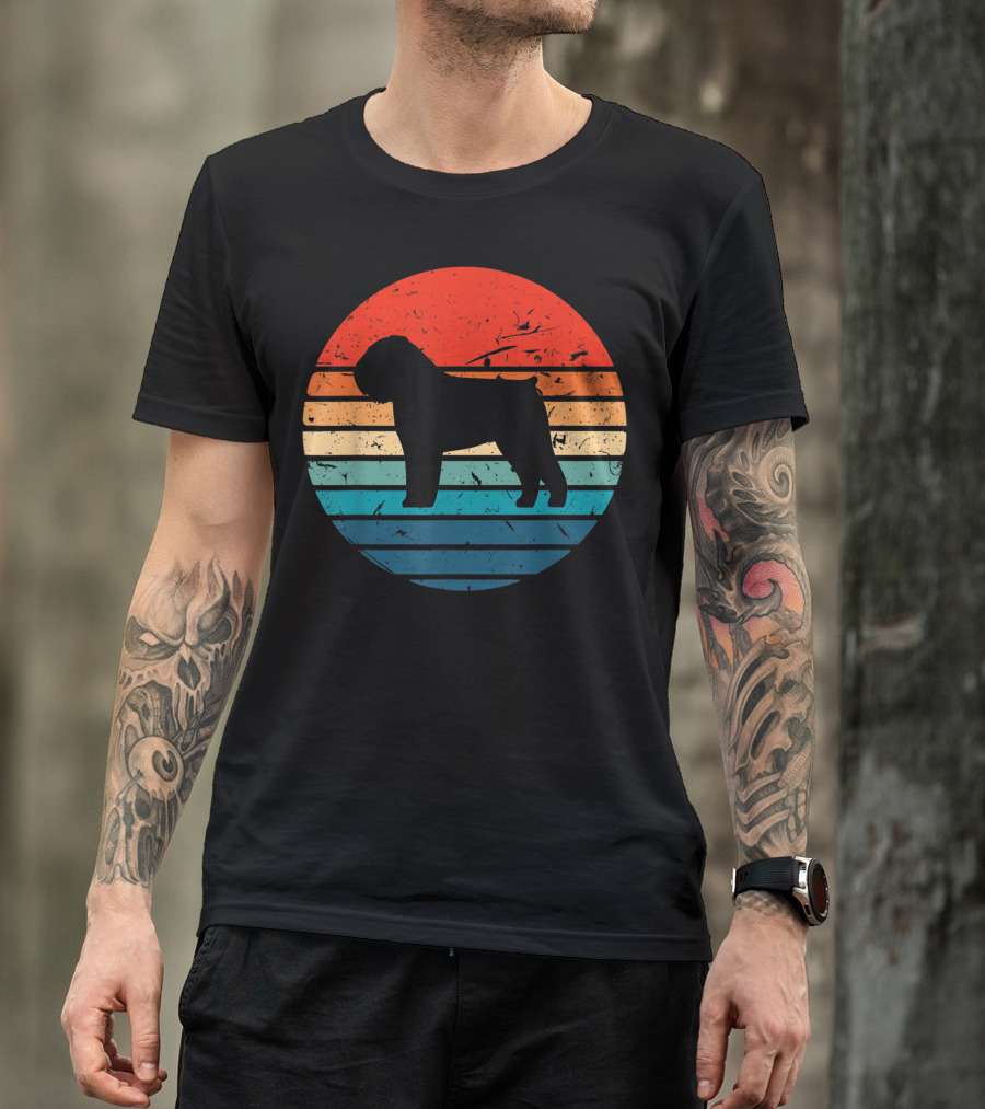 Bouvier Des Flandres Retro Sunset 70s Vintage T-Shirt