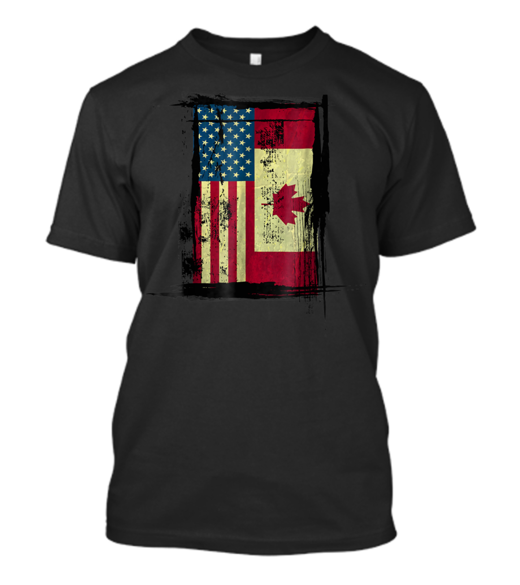 Canadian American Flag Vintage Canada USA T-Shirt