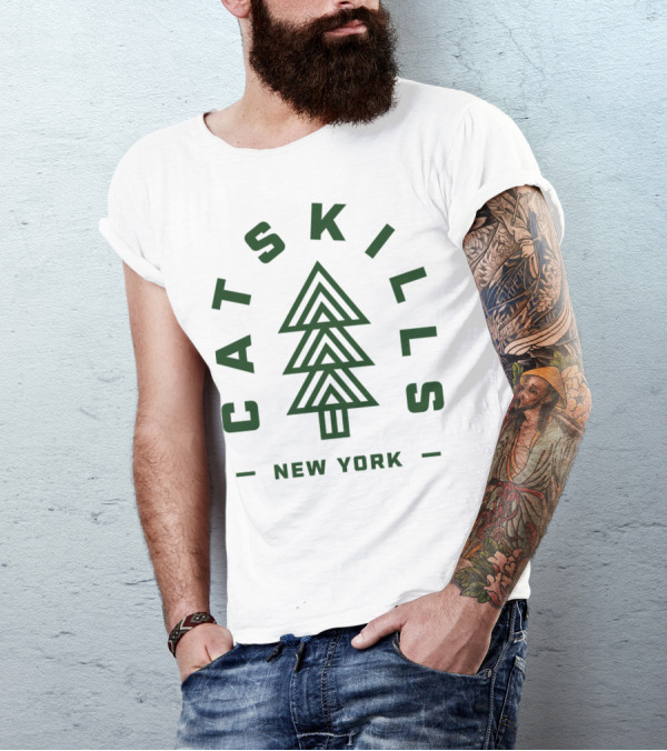 Catskills New York Tree Emblem T-Shirt