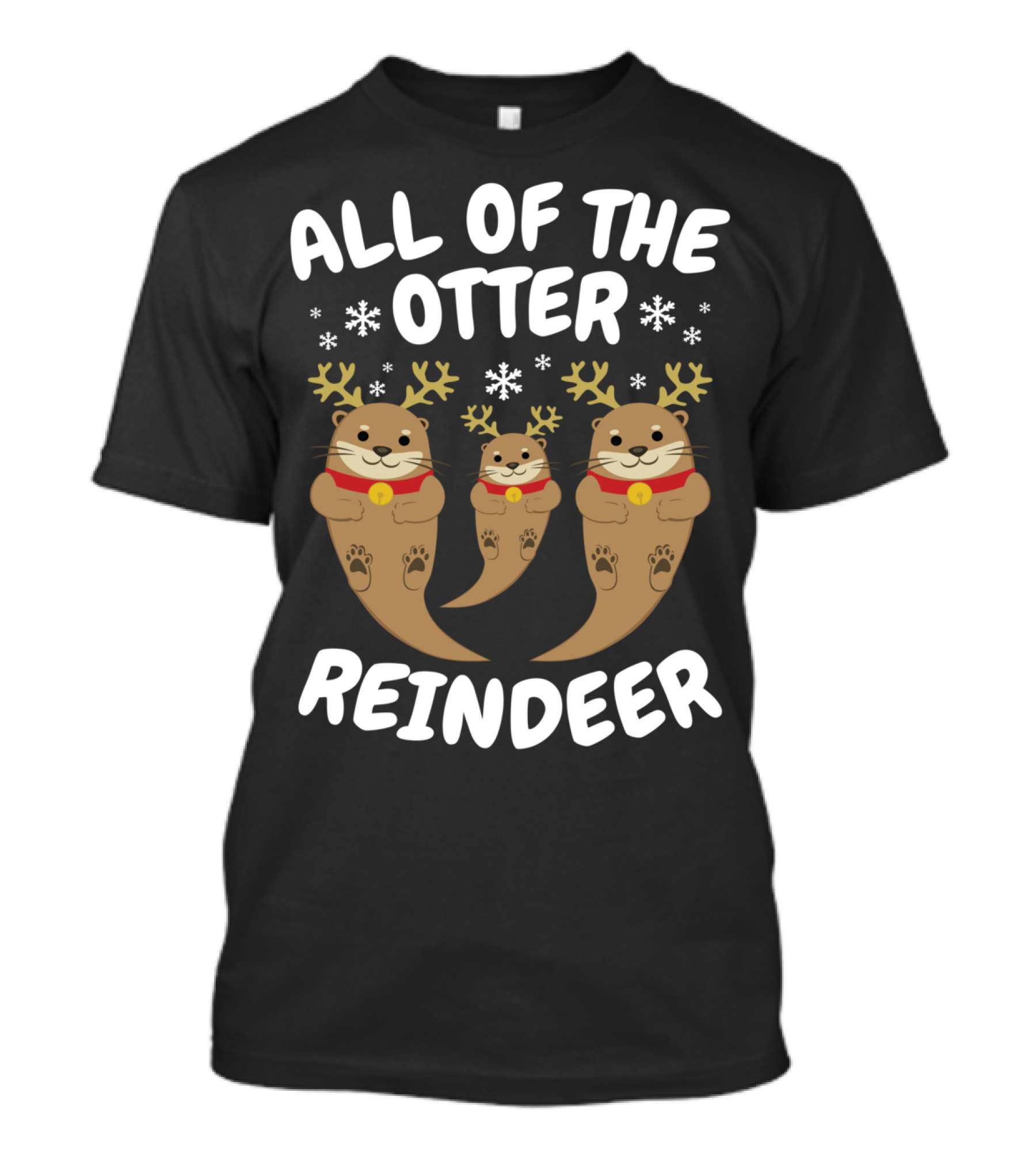 All Of The Otter Reindeer Christmas T-Shirt