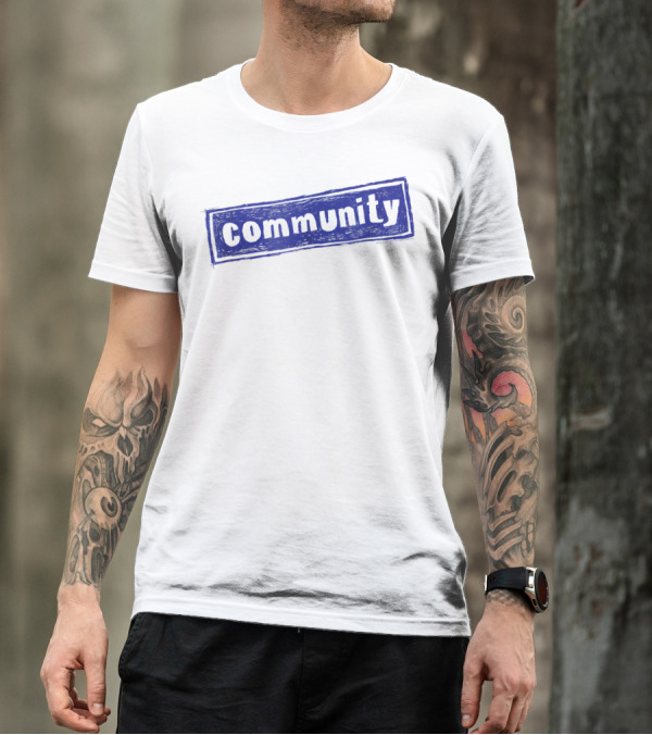 Community Cult Classic Comedy Blue Stamp T-Shirt