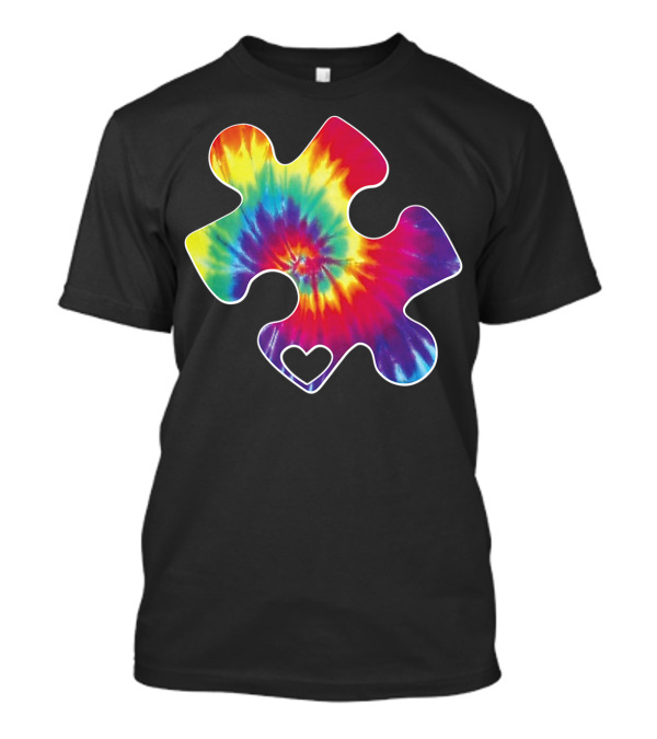 Cool Tie Dye Autism Awareness Puzzle Piece T-Shirt
