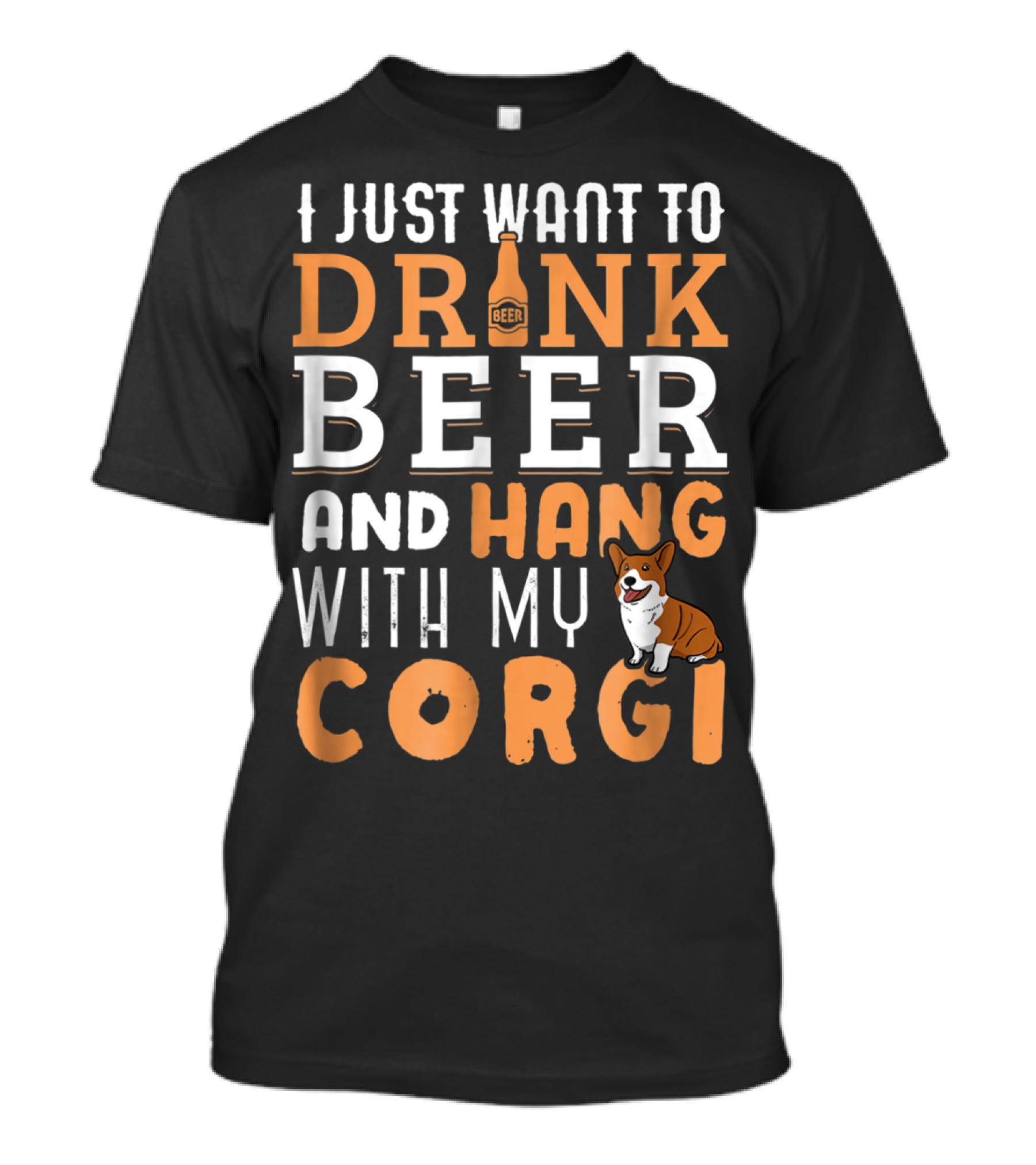 Drink Beer And Hang With My Corgi Dad Funny Father's Day T-Shirt