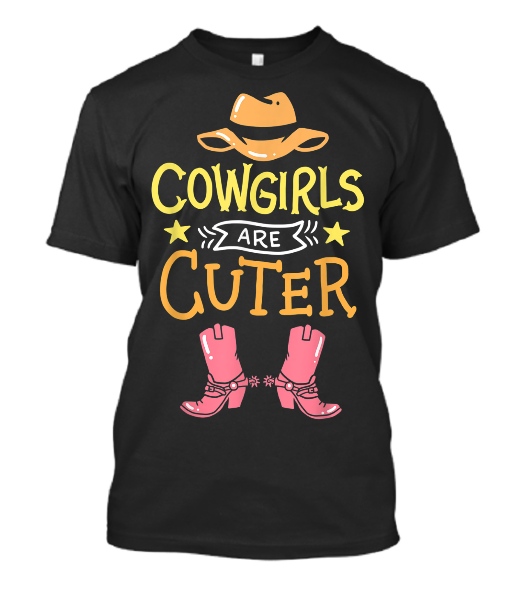 Cowgirls Are Cuter Cowgirl Boots Hat Western Country T-Shirt