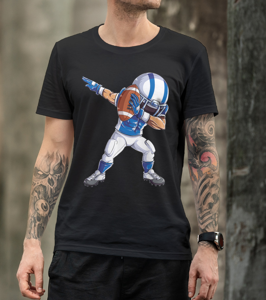Dabbing Football Player Dance Move With Helmet And Ball T-Shirt