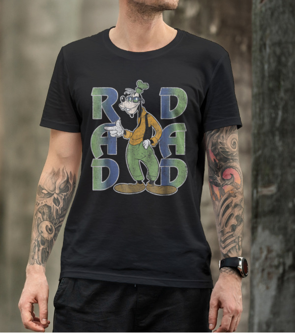 Disney Goofy Rad Dad Cool Retro Style Fun Cartoon Character T-Shirt
