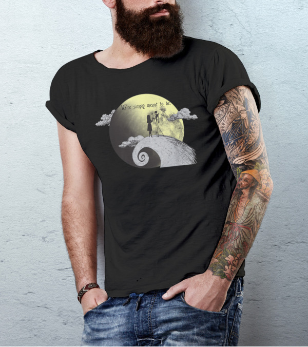 Disney Nightmare Before Christmas We're Simply Meant To Be Moon Scene T-Shirt
