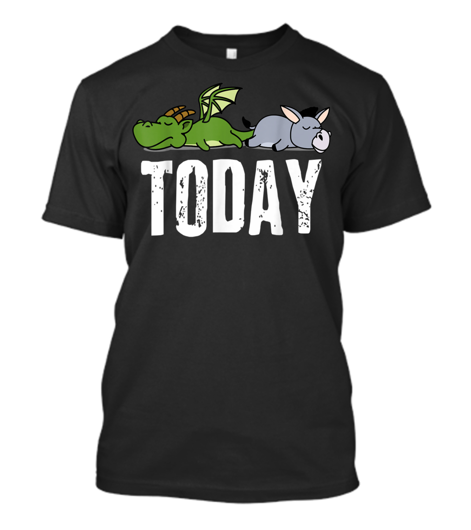 TODAY Dragon And Donkey Sleeping Humor T-Shirt