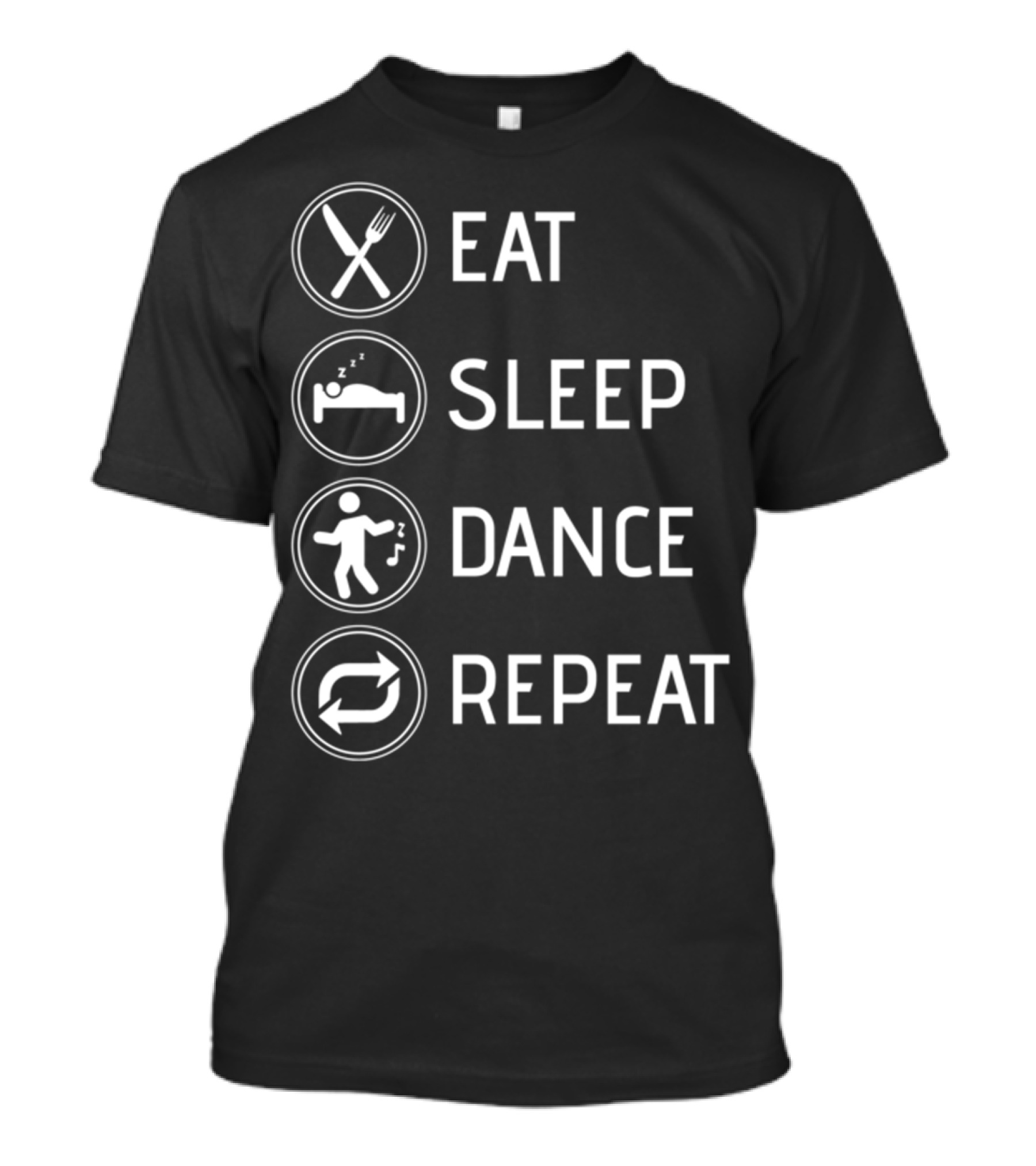 Eat Sleep Dance Repeat Boy Girl Ballet Dancer Icons T-Shirt