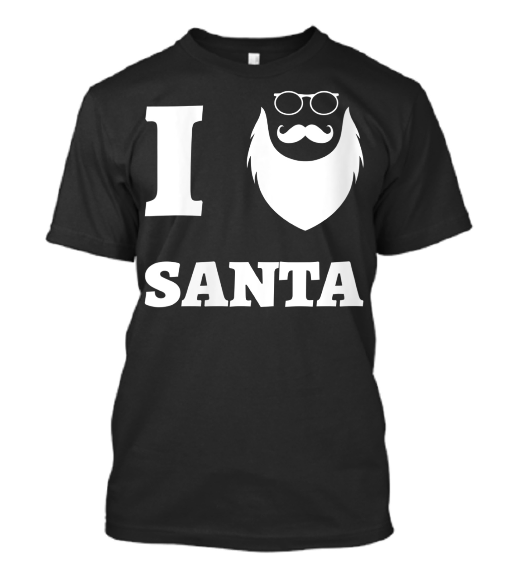 I Love Santa Funny Beard With Glasses T-Shirt