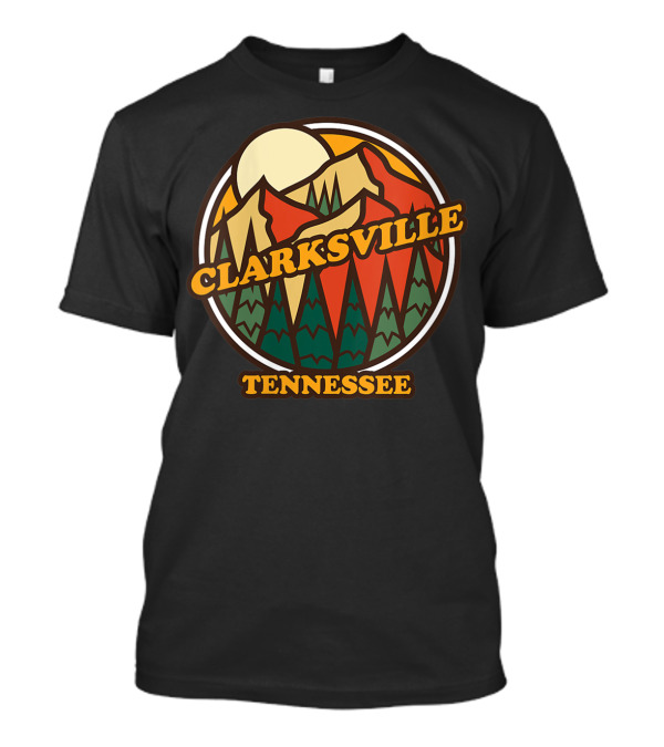 Vintage Clarksville Tennessee Mountain Retro Sun T-Shirt