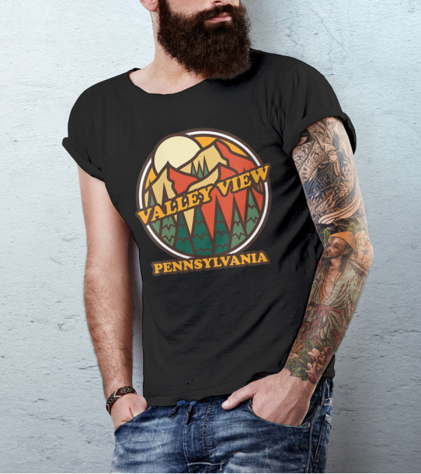 Valley View Pennsylvania Mountain Scene T-Shirt