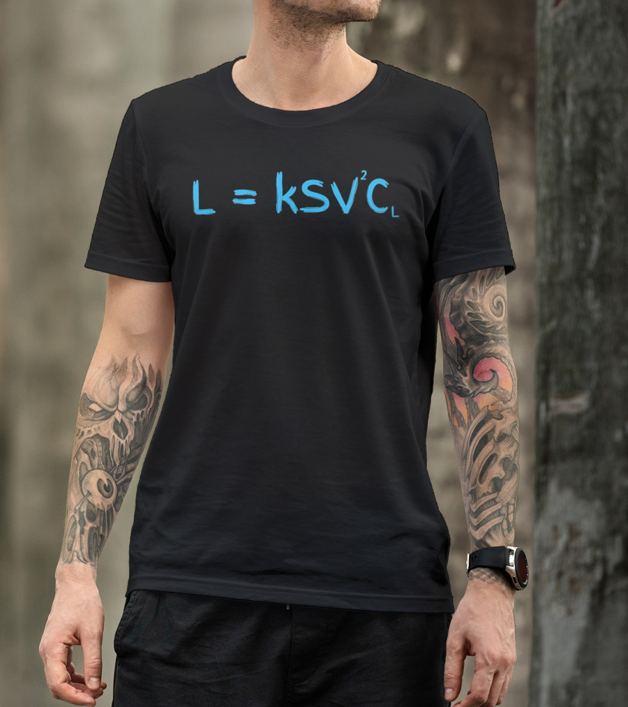 L = KSV²Cₗ Wright Brothers Lift Equation Kitty T-Shirt