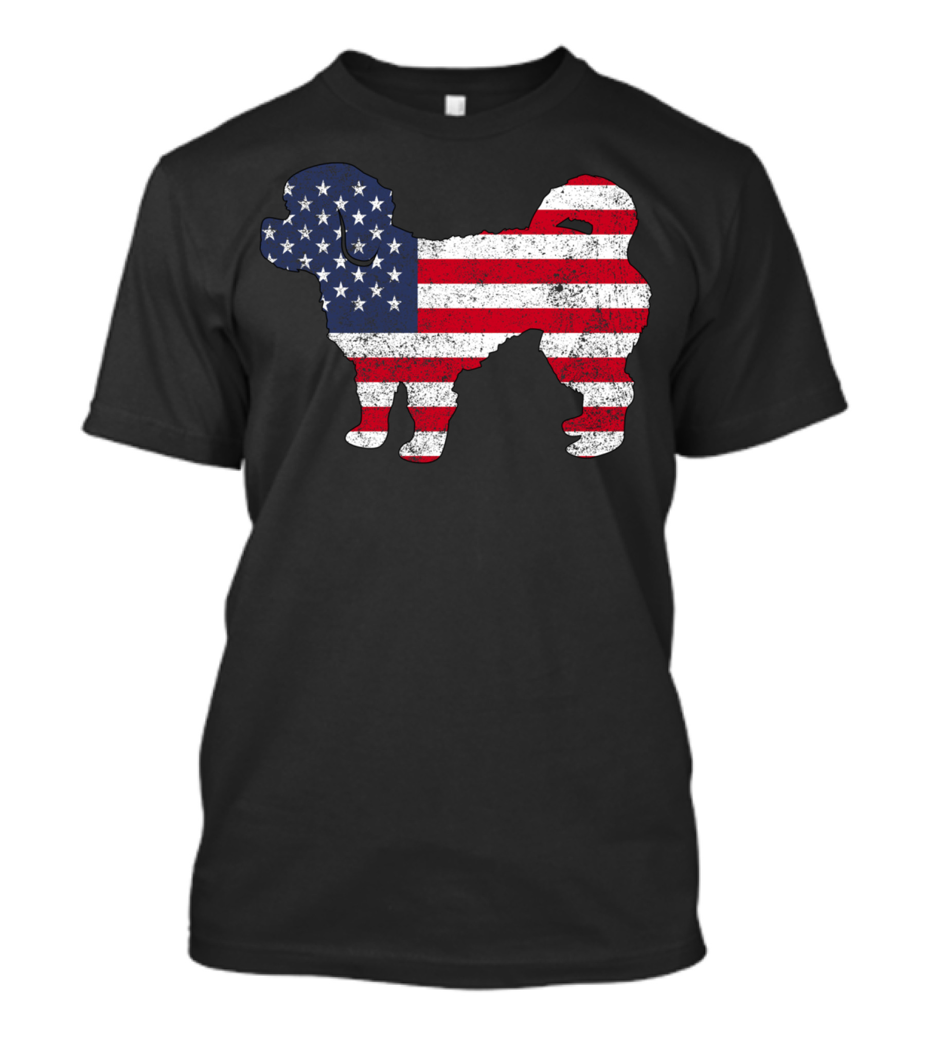 American Patriotic Shihpoo Dog Flag T-Shirt