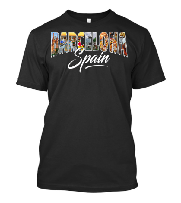 Barcelona Spain Souvenir Spanish Vacation Iconic Travel T-Shirt