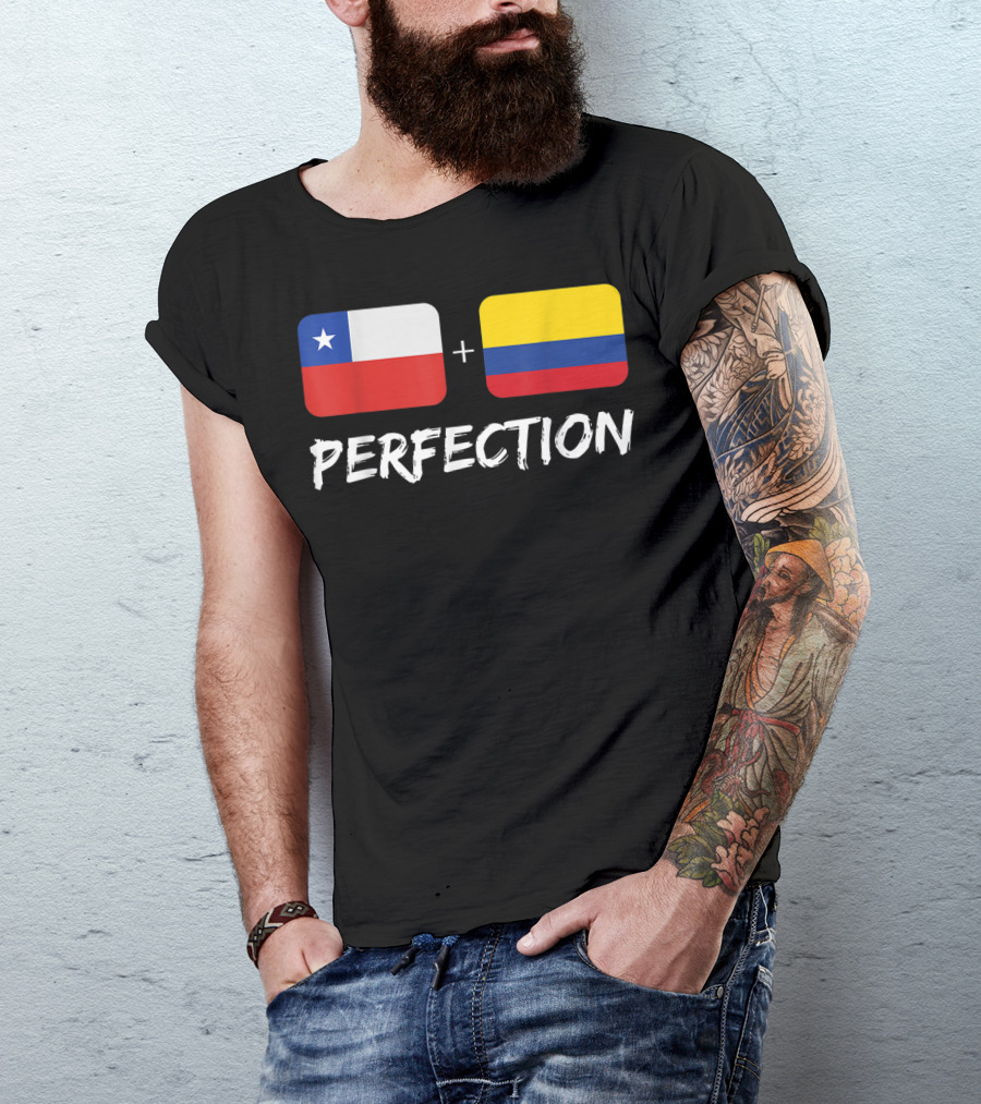Chilean Colombian Flag Perfection Plus Mix T-Shirt
