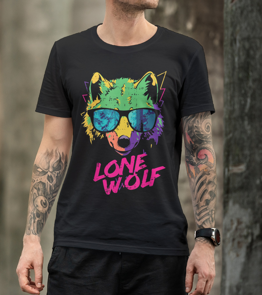 Lone Wolf Cool Fun Party Costume Cute Easy T-Shirt