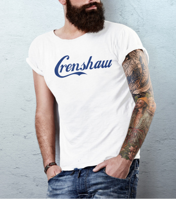 Crenshaw California La Blue Text T-Shirt