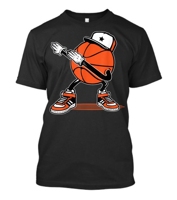Dabbing Basketball With Hat And Sneakers Funny Dab Present T-Shirt