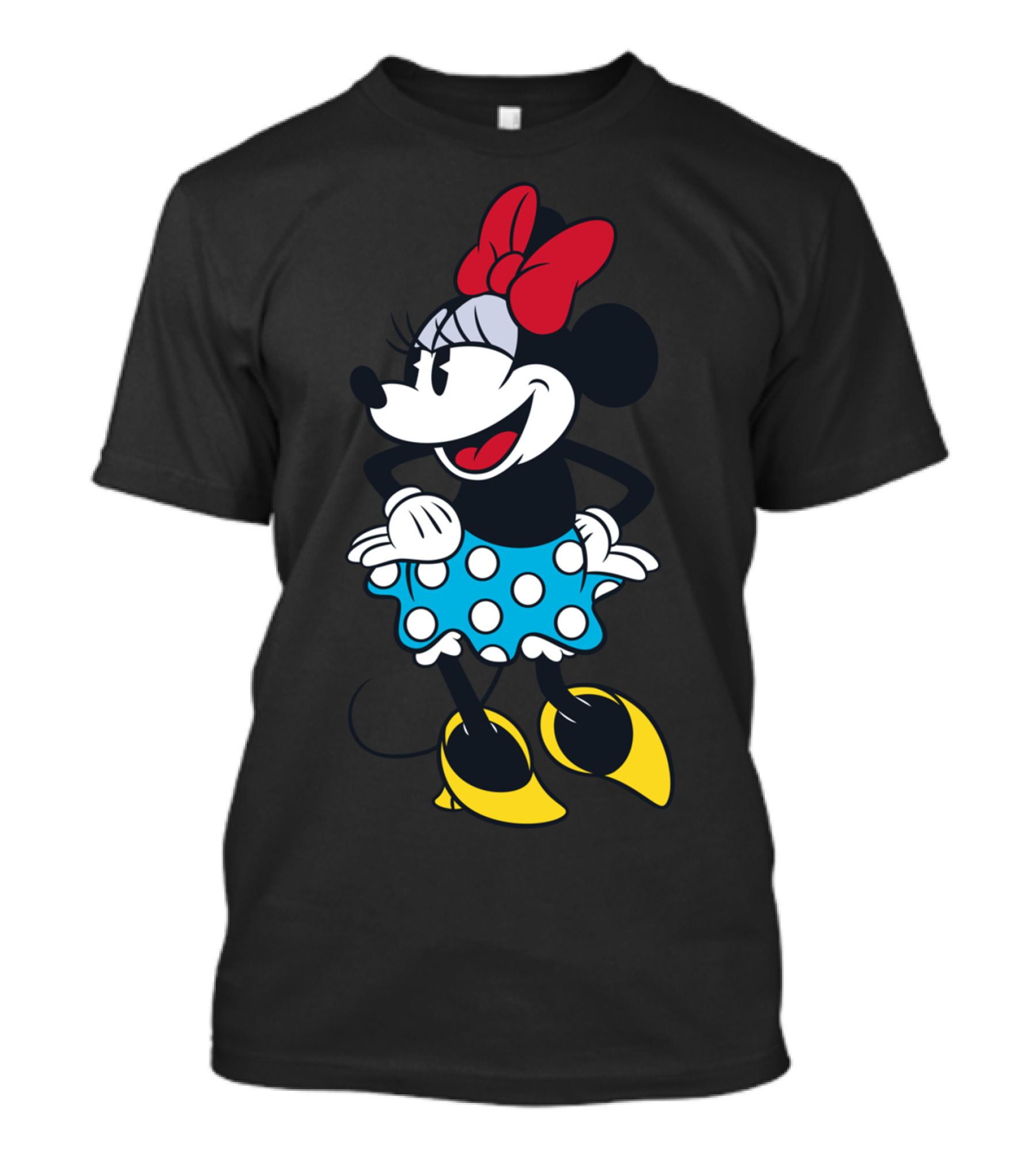 Disney Minnie Mouse Iconic Smile Polka Dot Bow T-Shirt