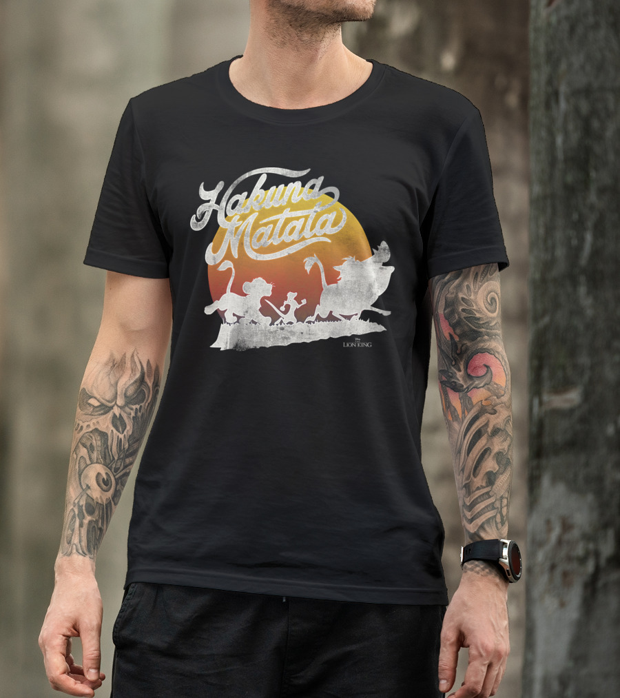 Disney Lion King Hakuna Matata Silhouette Sunset T-Shirt